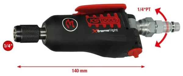 Avvitatore pneumatico mini-bit MONSTER Xtremelight 1/4" KS Tools con interruttore bilanciere 108Nm 515.3835
