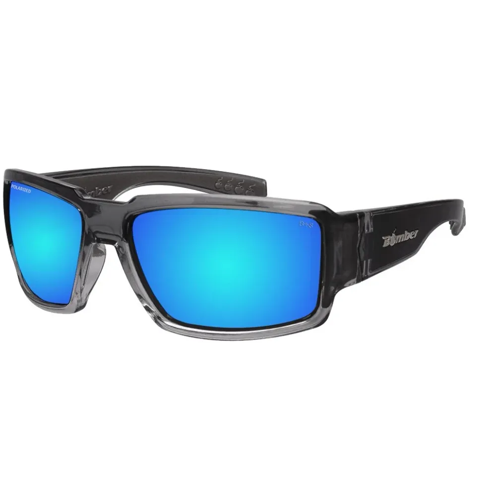 Bomber - BG114ICE - BOOGIE-BOMB 2-TN SMK FRM / ICE BLUE MIRROR POLARIZED LENS / FUMO FOAM