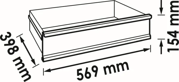Cassetto VIGOR elevato 569 x 398 x 154 mm per Serie M V5489-3
