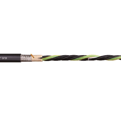 Igus CF31-100-04 8 AWG 4C Stranded Bare Rame Shielded TC Braid PVC 1000V Chainflex CF31 Motor Cable