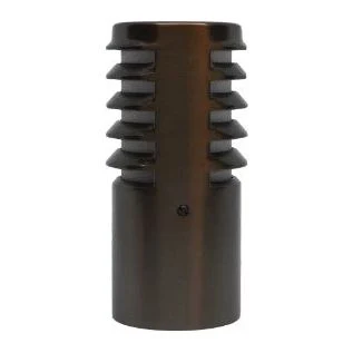 Lumien Accessory, Brass Minimale Path Light Bollard Cap Cover, 100 Louvered