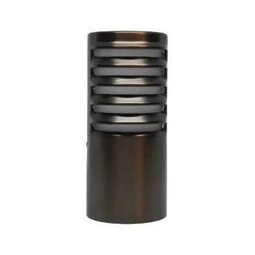 Lumien Accessory, Brass Minimale Path Light Bollard Cap Cover, 100 Louvered