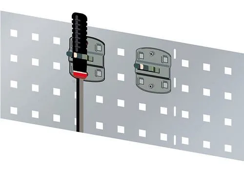 Morsetto per utensili DENIOS diametro 28 mm piastra di base imponente 5 pezzi 286496