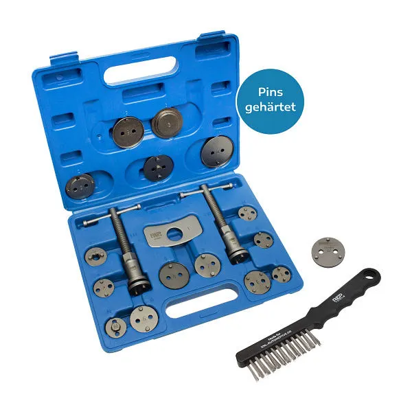 Resettatore pistone freno RepTools 18 pezzi con spazzola metallica e adattatore 3 pin XXL-118549