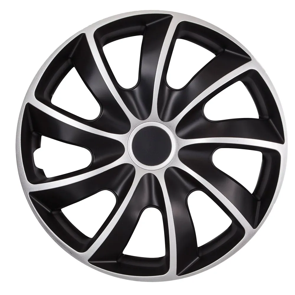 Scudo per Differenziale Set 4 NRM Quad Bicolor CS 14" Hubcaps Silver-Black