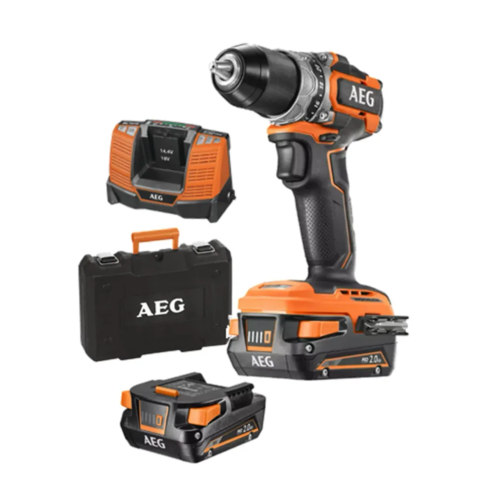 SUBCOMPACT brushless drill driver 18V 2 x 2.0Ah case - AEG Supply
