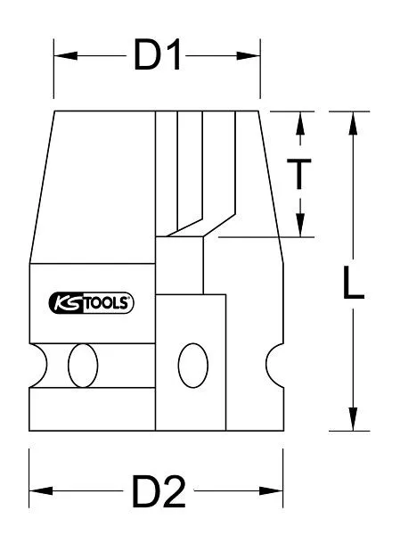 KS Tools Presa elettrica Torx 1/4" corta E4 515.0998