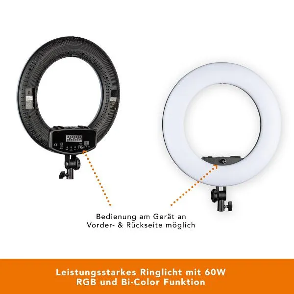 Walimex pro LED Iridato 60W RGBW set di luci ad anello 1 23345