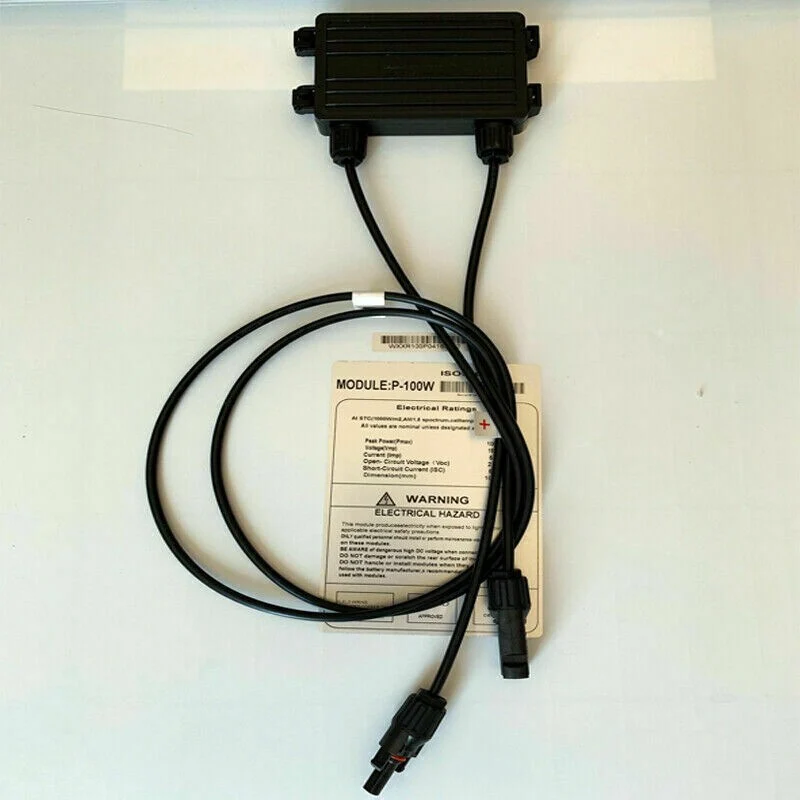 100W Pannello Solare Modulo Fotovoltaico 12V CELLE SILICIO PINZE BATTERIA