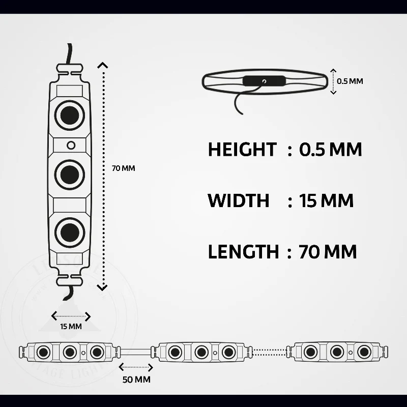 10x modulo LED 12V verde IP65 ideale per insegne pubblicitarie ~1749