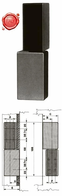 Cerniera mod. 910 con rampa per porte medio/grandi tampone