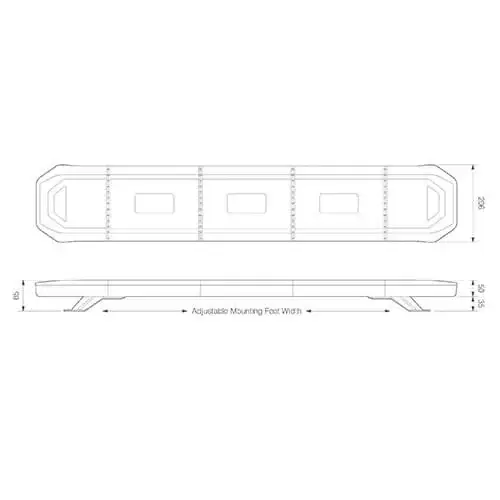ElectraQuip - Barre luminose LED | R65| 1586 mm | Modulo finale lucido | 10-30v
