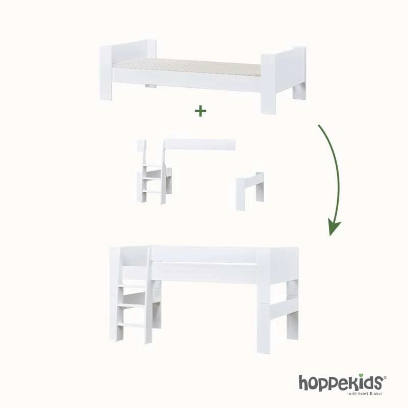 Hoppekids PURE - Altezza letto Modulo - 90x200 cm - Bianco