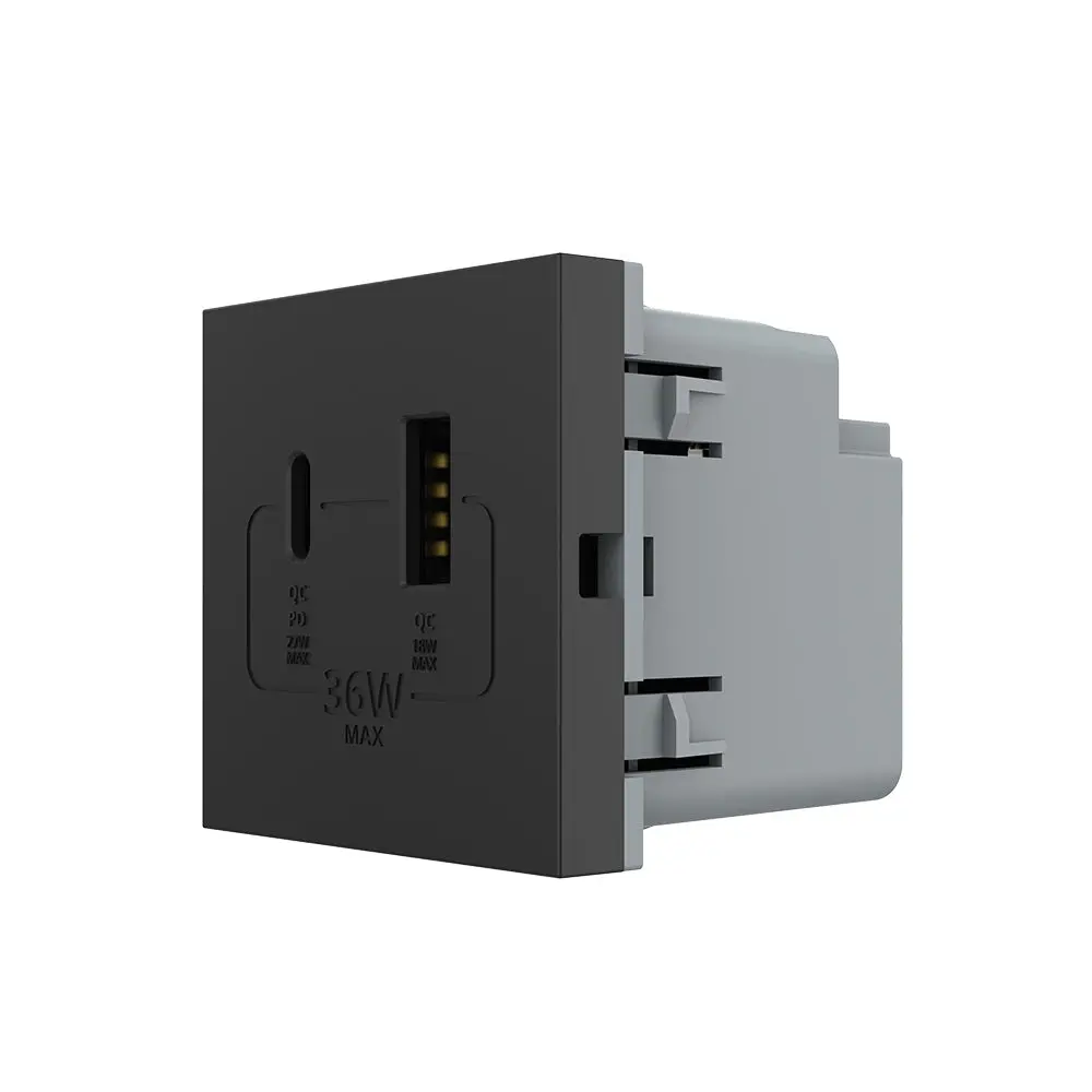 Livol | Nero | Sr | Modulo | Caricatore USB + USB-C