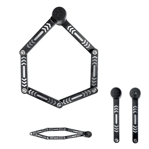 LUCCHETTO ANTIFURTO KRYPTONITE PIEGHEVOLE KRYPTOLOCK 685 NERO ARGENTO