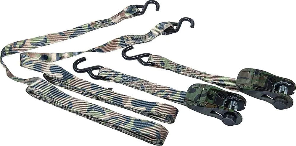 MASIDEF - 2 PEZZI - CINGHIE MIMETICHE DI ANCORAGGIO CON CRICCHETTO 4,5M X 25MM
