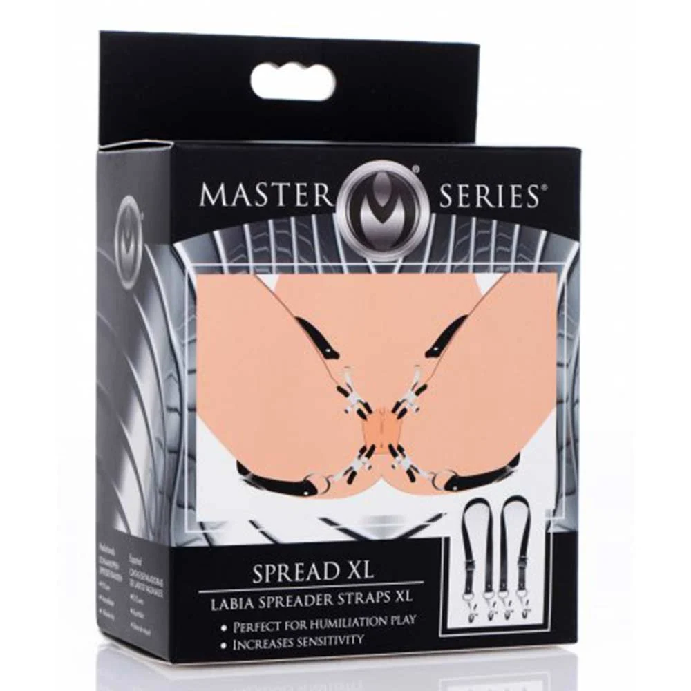 Master Series - Spread XL - Cinghie e morsetti di divaricazione del labbro pubico