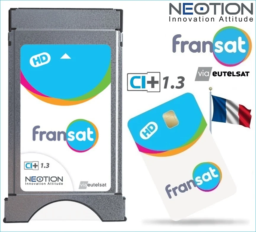 Modulo CAM CI+ con Smart Card FRANSAT Ufficiale TV Francese TNT HD