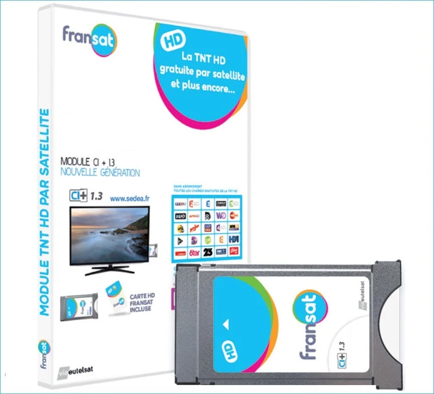 Modulo CAM CI+ con Smart Card FRANSAT Ufficiale TV Francese TNT HD