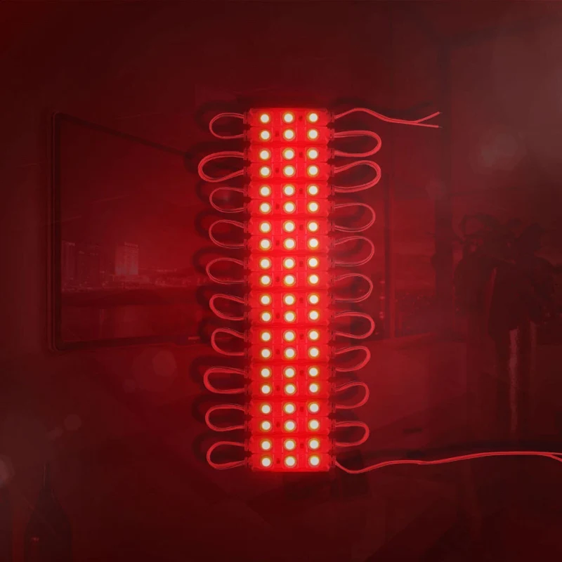 Modulo LED 12V Rosso (Set da 10) – SMD per Pubblicità e Insegne ~1751