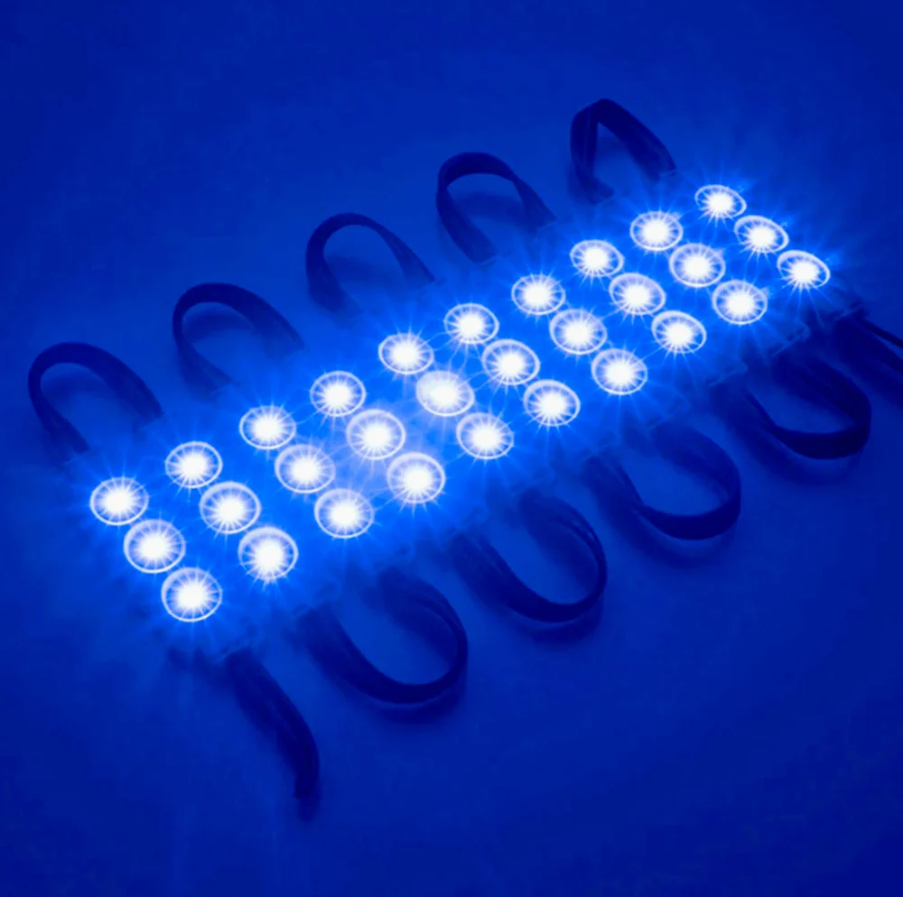 Modulo LED 12V 20 strisce 3LED 2835 – blu IP65 per insegne