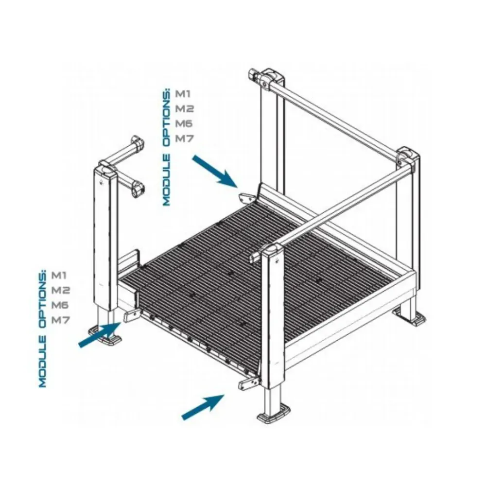 MODULO QRAMP 3: 4 'x 4' Piattaforma 90 gradi