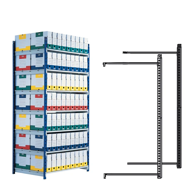 PAPERFLOW - K605171 - Scaffale RANG'ECO - modulo aggiunta - 5 ripiani - 100 x 70 x 200 cm - grigio - Paperflow - 75745 - C...