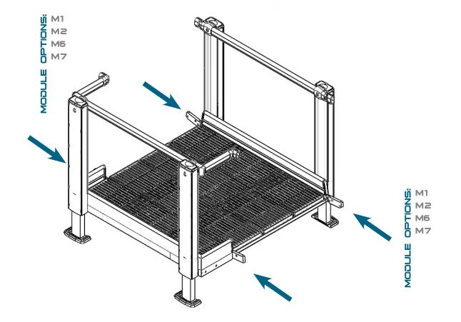 Piattaforma diritta Qramp Modulo 9: 4 'x 4'