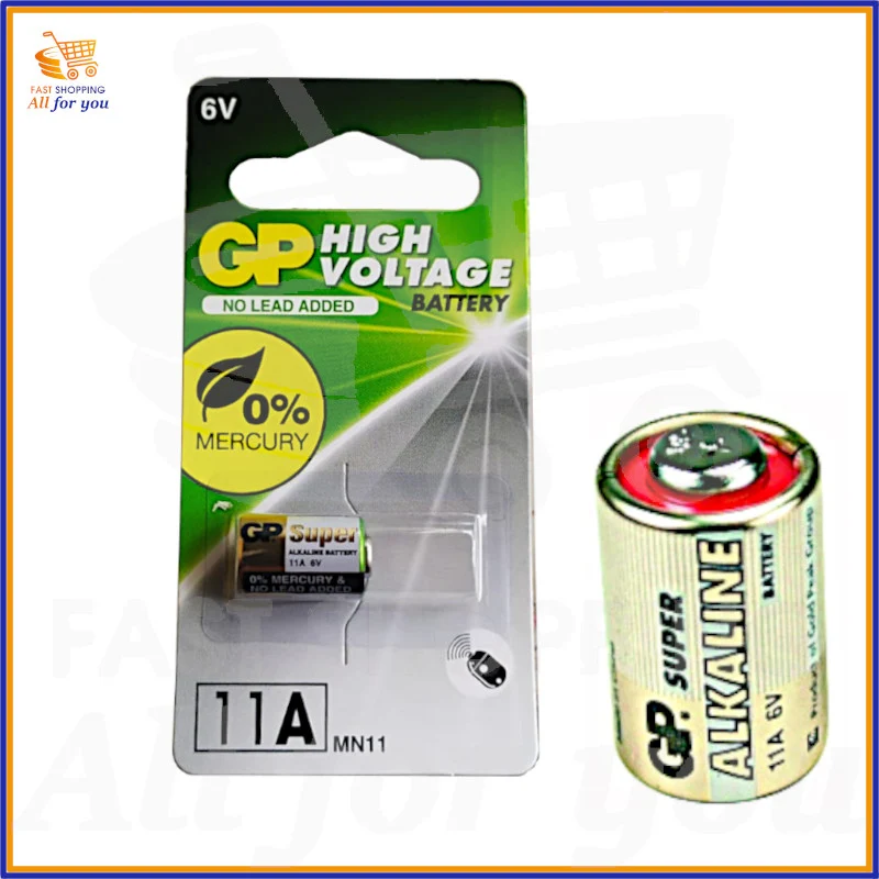 Pila Alcalina GP 11A 6V | Batteria MN11 per Telecomandi Auto, Allarmi, Antifurto (Senza Mercurio)