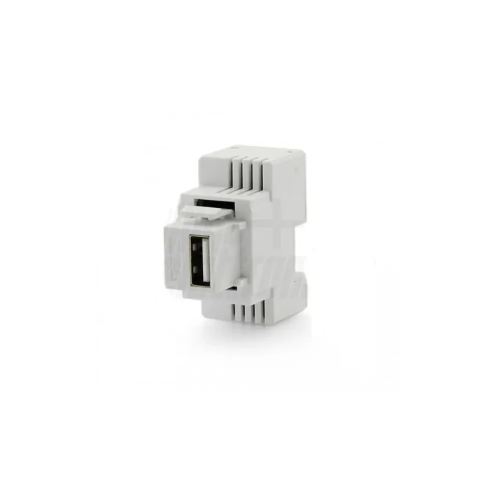 Presa USB Muro 5V 3A 15W Modulo Keystone per Serie Civili Bianco