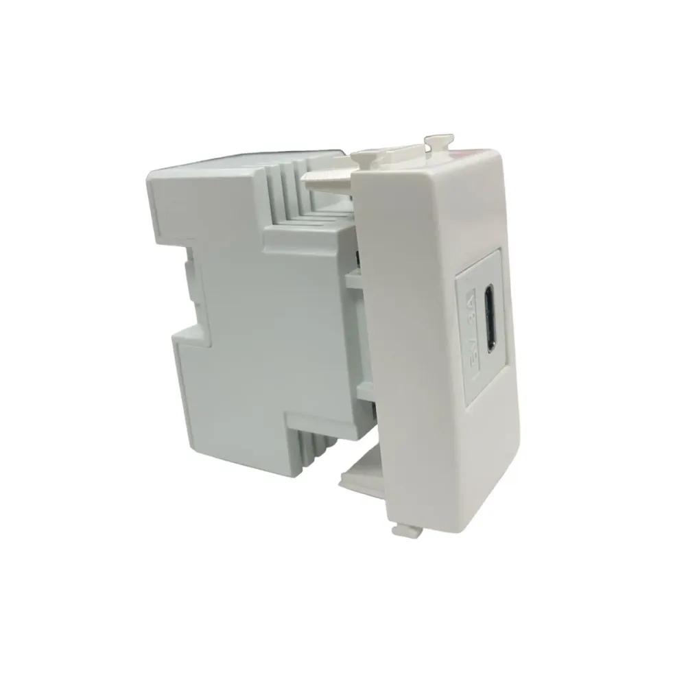 Presa USB Vimar Plana C 5V 3A 18W Compatibile Plana 14298 1 Modulo, Bianco