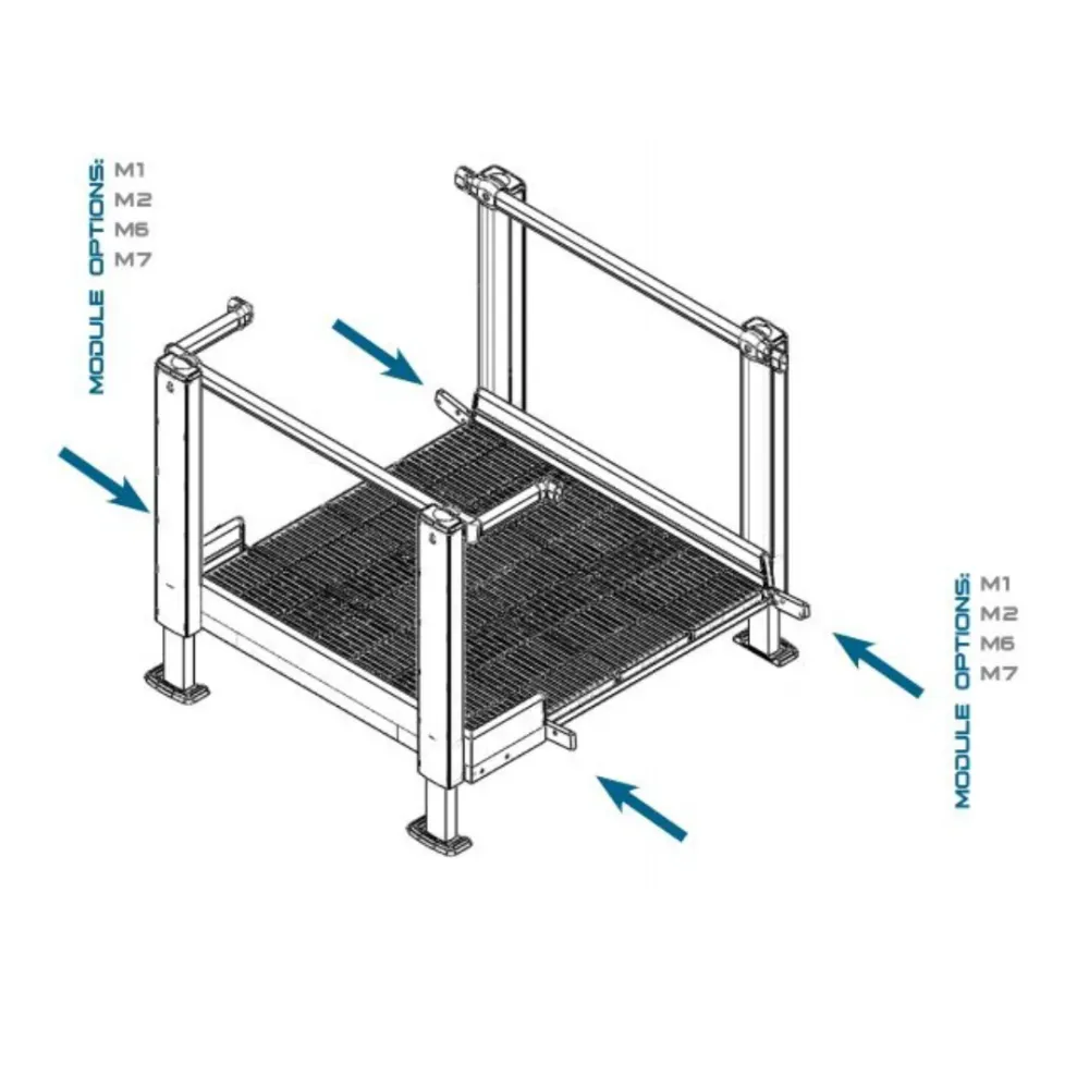 Qramp Modulo 10: piattaforma dritta 60 "x 60"