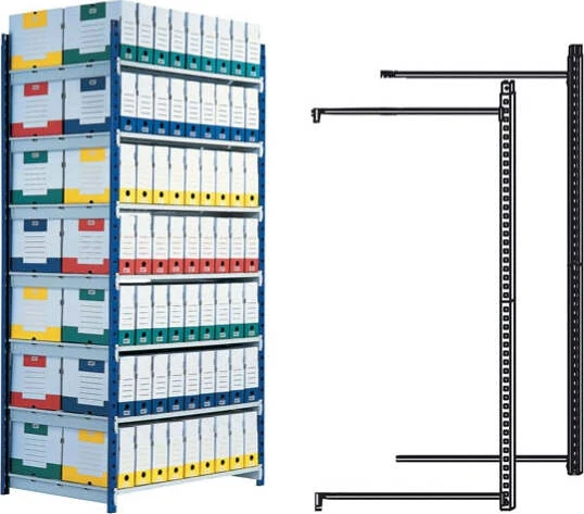 Scaffale RANG'ECO - modulo aggiunta - 5 ripiani - 100x70x200 cm - grigio - Paperflow