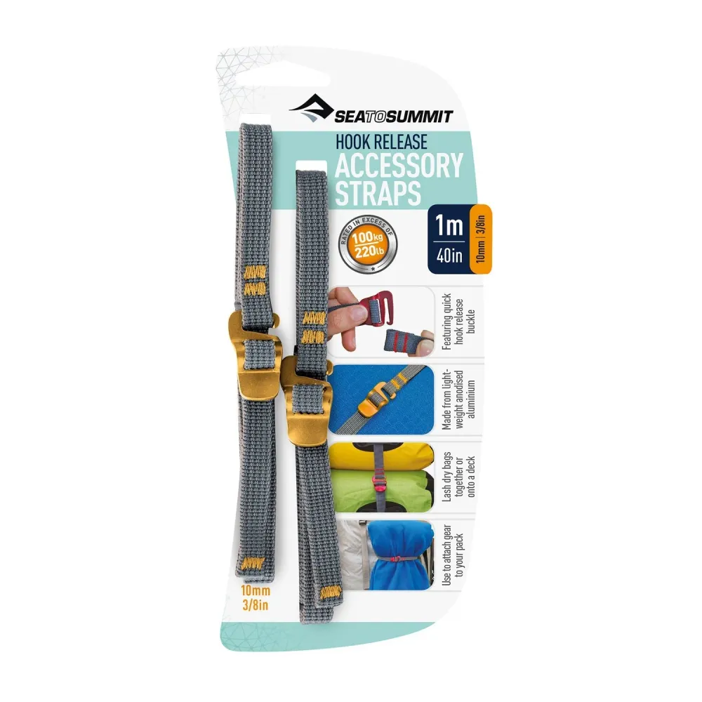 SEATOSUMMIT HOOK RELEASE ACCESSORY STRAPS Cinghie multiutilizzo per accessori con rilascio gancio