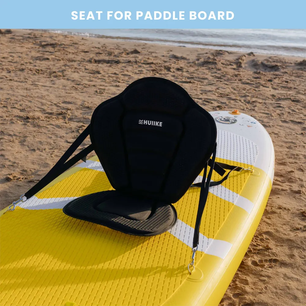 Sedile per paddle surf e kayak con 4 cinghie regolabili Nero