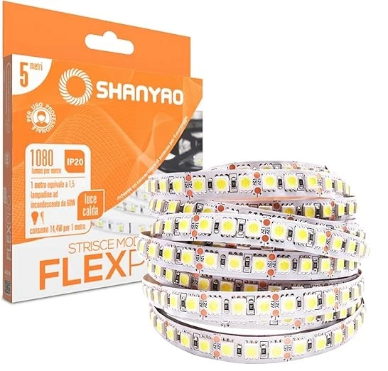 SHANYAO - ROLLA 5 MT STRIP LED 12V 14,4W L.C.