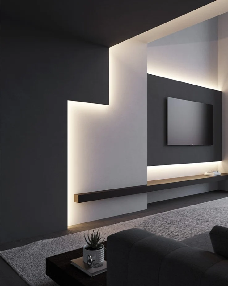 SIDE Profilo angolare esterno scomparsa per luce indiretta per Strip LED