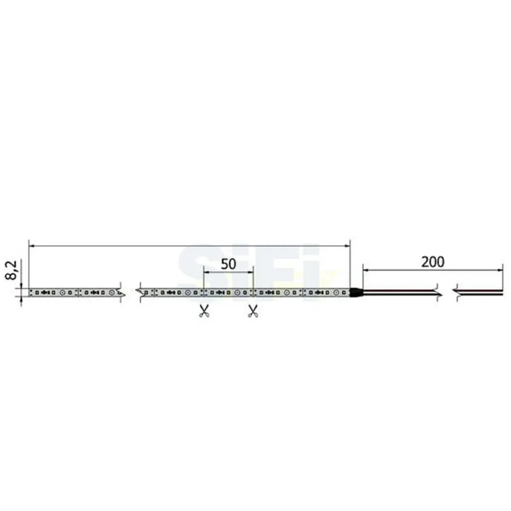 SIFI STRIP GS 3528 60LED/m 12V 6500°K IP65