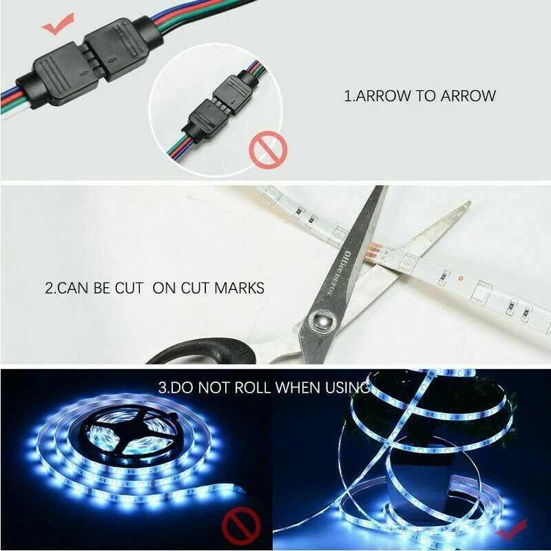 Smart Striscia LED Alexa 5M Google Home WiFi 5050 RGB SMD KIT Strip LED IP65