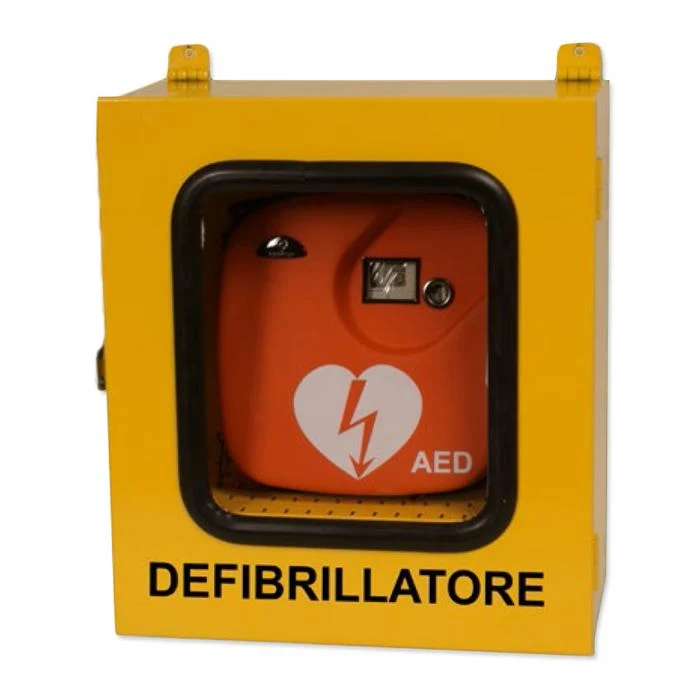 Teca per defibrillatore DEF041TA da esterno con termoregolatore e antifurto