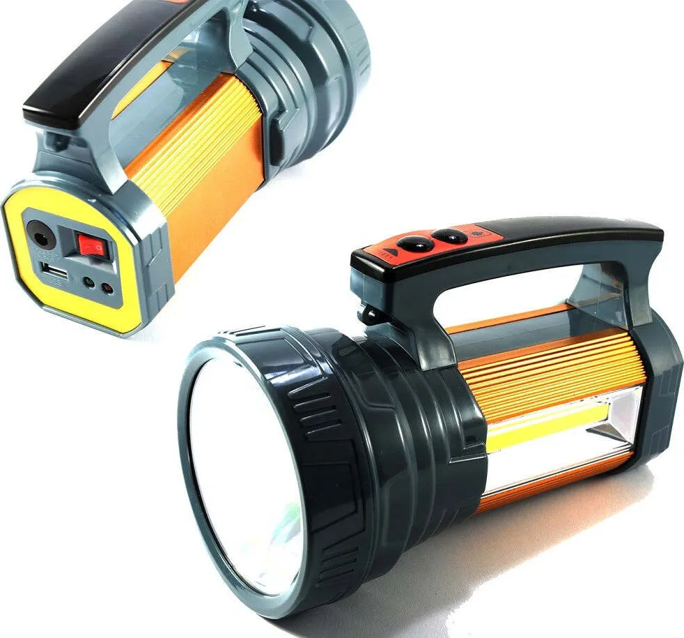 Torcia Lampada Portatile Ricaricabile Led Strip Cob Con Pannello Solare 5w Bb-00