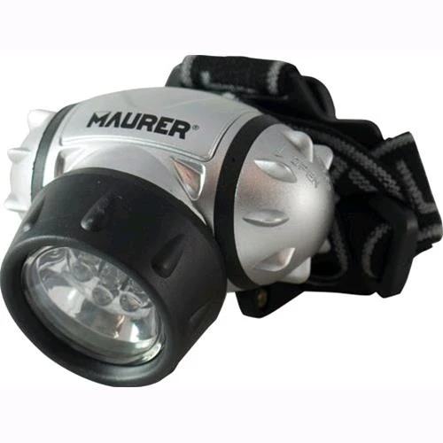 TORCIA 7 LED BATTERIA DA TESTA MAURER ABS con cinghie regolabili
