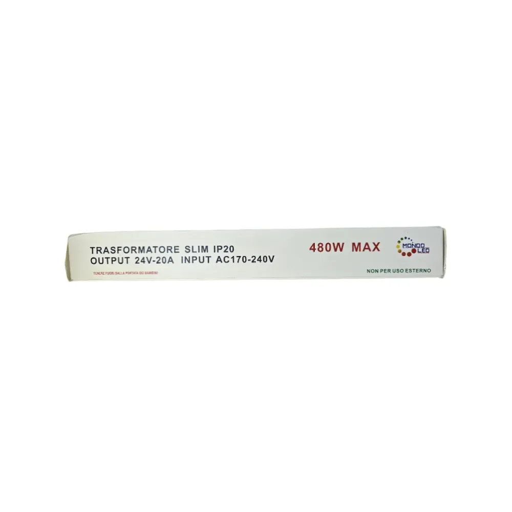 Trasformatore 480W 24V 15A per Strip LED - Mondo LED