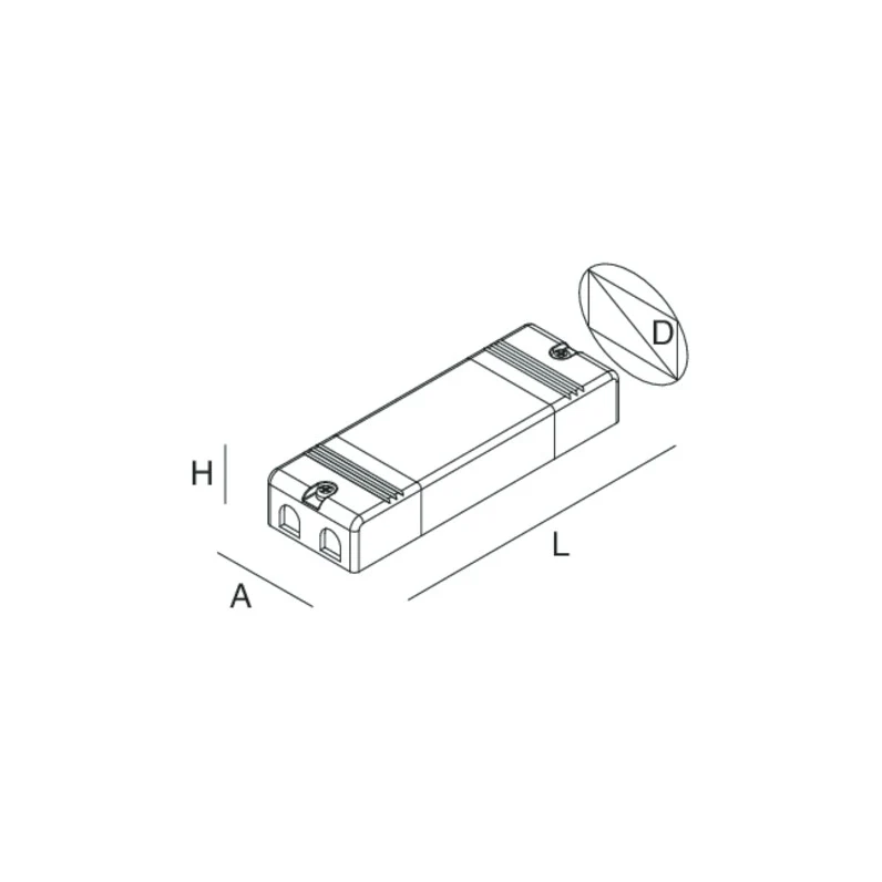 V-30/V-90/V-180 Alimentatore Dali Push 24V DC 80W per profilo per Strip LED
