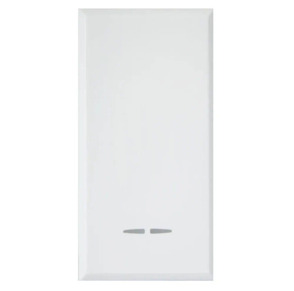 WHITEK S44 Invertitore Tasto con Gemma 1P 16AX Illuminabile 1 Modulo Bianco Opaco