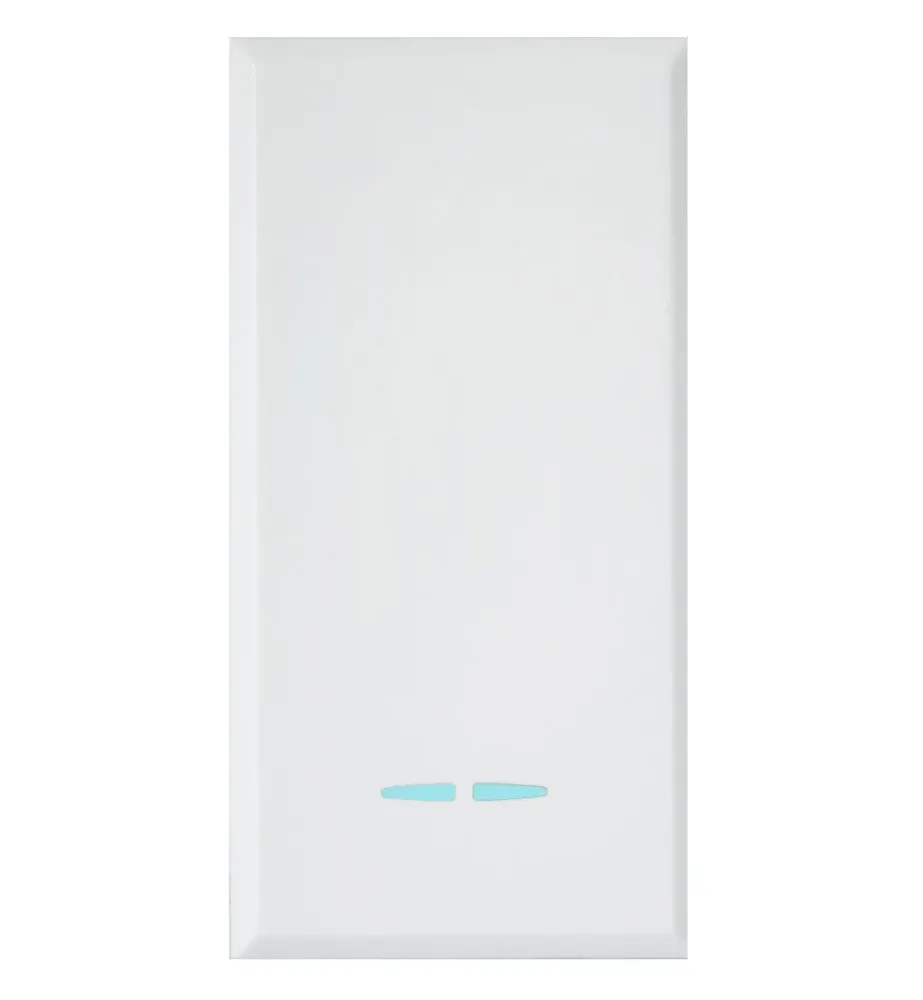 WHITEK S44 Invertitore Tasto con Gemma 1P 16AX Illuminabile 1 Modulo Bianco Opaco