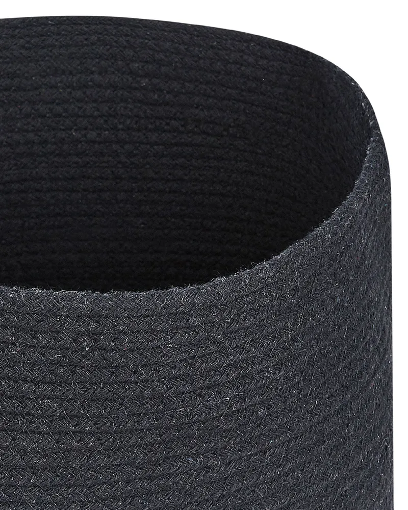 Set 2 Cotton Baskets Lids Nero puro SILOPI