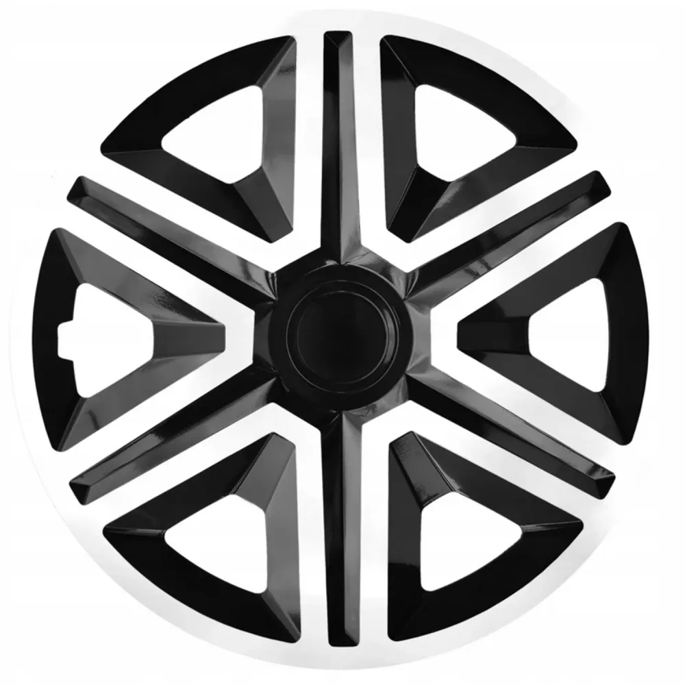NRM 16" Wheel Covers Hubcaps Compatibile Set 4 PCS White Black Weather Resistant