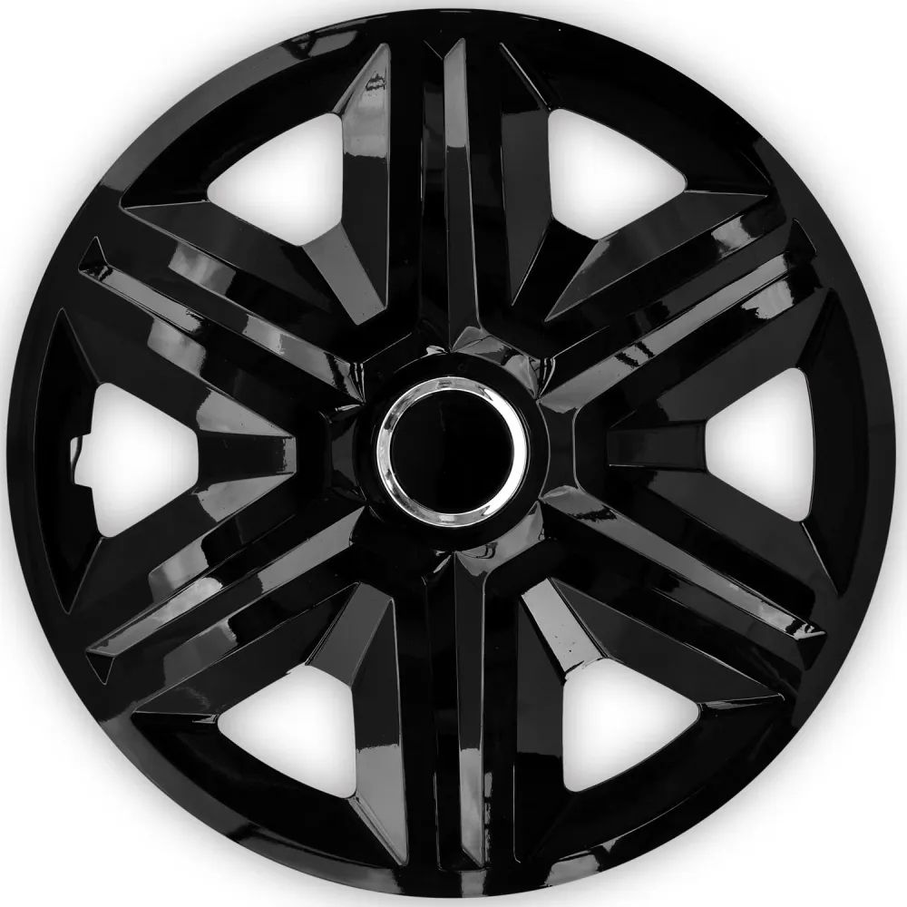 NRM 15" Wheel Covers Hubcaps Universal 4 PCS ABS Personalizzabile Easy Assembly Black per Competizioni Rally
