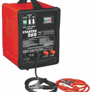 Caricabatteria da auto Helvi Caricabatteria da officina 12V 24V 18A 20252 con Rivestimento Pelle